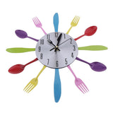 Max Creative Cutlery Spoon Fork Wall Clock For Living Room Bedroom Decor Gifts