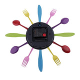 Max Creative Cutlery Spoon Fork Wall Clock For Living Room Bedroom Decor Gifts