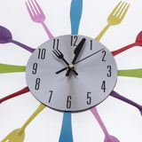 Max Creative Cutlery Spoon Fork Wall Clock For Living Room Bedroom Decor Gifts