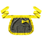 Max Short Cotton Waist Serving Apron 1 Pocket w/bowknot Yellow