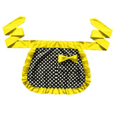 Max Short Cotton Waist Serving Apron 1 Pocket w/bowknot Yellow