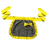 Max Short Cotton Waist Serving Apron 1 Pocket w/bowknot Yellow