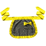 Max Short Cotton Waist Serving Apron 1 Pocket w/bowknot Yellow