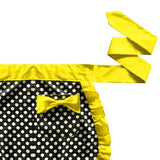 Max Short Cotton Waist Serving Apron 1 Pocket w/bowknot Yellow