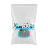 Max Short Cotton Waist Serving Apron 1 Pocket w/bowknot Blue