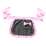 Max Short Cotton Waist Serving Apron 1 Pocket w/bowknot Pink