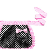 Max Short Cotton Waist Serving Apron 1 Pocket w/bowknot Pink