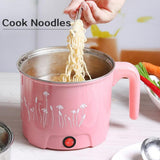 Max Mini Electric Cooking Pot Rapid Noodle Cooker 220V EU Plug Pink_Dia.16cm