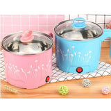Max Mini Electric Cooking Pot Rapid Noodle Cooker 220V EU Plug Pink_Dia.16cm