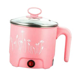 Max Mini Electric Cooking Pot Rapid Noodle Cooker 220V EU Plug Pink_Dia.18cm