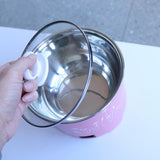 Max Mini Electric Cooking Pot Rapid Noodle Cooker 220V EU Plug Pink_Dia.18cm