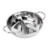 Max Stainless Steel Chinese Hot Pot Dual Site Household Kitchen Cookware 30cm