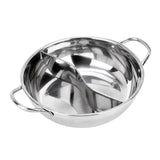 Max Stainless Steel Chinese Hot Pot Dual Site Household Kitchen Cookware 30cm