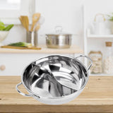 Max Stainless Steel Chinese Hot Pot Dual Site Household Kitchen Cookware 30cm