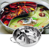 Max Stainless Steel Chinese Hot Pot Dual Site Household Kitchen Cookware 30cm