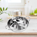 Max Stainless Steel Chinese Hot Pot Dual Site Household Kitchen Cookware 30cm