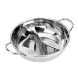Max Stainless Steel Chinese Hot Pot Dual Site Household Kitchen Cookware 32cm