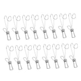 Max 16 Pieces Multi-purpose Clothesline Utility Clips Steel Wire Clips 9cm