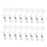 Max 16 Pieces Multi-purpose Clothesline Utility Clips Steel Wire Clips 9cm