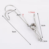 Max 16 Pieces Multi-purpose Clothesline Utility Clips Steel Wire Clips 9cm