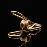 Max gold plating Stainless Steel Wire Clips Wind-proof Clamps 40pcs/pack