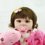 Max 22" Baby Doll with Giraffe Silicone Body Adorable Lifelike Toddler Baby Doll