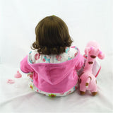 Max 22" Baby Doll with Giraffe Silicone Body Adorable Lifelike Toddler Baby Doll