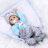 Max 22" Baby Doll with Blanket Silicone Body Adorable Lifelike Toddler Baby Doll
