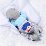 Max 22" Baby Doll with Blanket Silicone Body Adorable Lifelike Toddler Baby Doll
