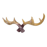 Maxbell  Reindeer Resin Antler Hook Wall Decor Mural for Living Room Office Bedroom