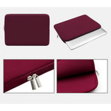 Max Universal Soft Tablet Laptop Liner Sleeve Pouch Bag 15.6" Wine Red