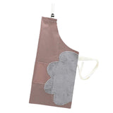 Maxbell Striped Kitchen Apron Bib for Cooking Adult Women and Men Waterproof Coffee