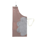 Maxbell Striped Kitchen Apron Bib for Cooking Adult Women and Men Waterproof Coffee