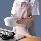Maxbell Striped Kitchen Apron Bib for Cooking Adult Women and Men Waterproof Coffee