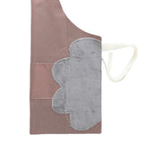 Maxbell Striped Kitchen Apron Bib for Cooking Adult Women and Men Waterproof Coffee