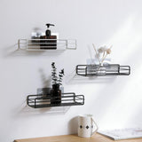 Maxbell Storage Rack Shelf Wall Decor Kitchen Bathroom Organizer Shower Caddy Black