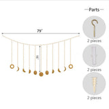 Maxbell Hanging Pendant Lunar Moon Phase Chain Photo Background Chain