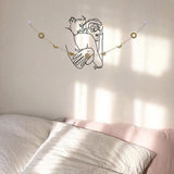 Maxbell Hanging Ornaments Banner Moon Lunar Changing cycle Garland f/Festival Party