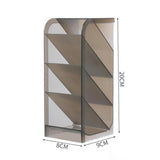 Maxbell Plastic Desktop Stationary Organizer Paint Markers Pen Holder Rack Grey