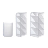 Maxbell Plastic Desktop Stationary Organizer Paint Markers Pen Holder Rack White