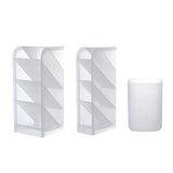 Maxbell Plastic Desktop Stationary Organizer Paint Markers Pen Holder Rack White