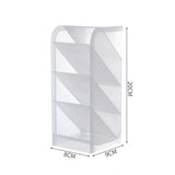 Maxbell Plastic Desktop Stationary Organizer Paint Markers Pen Holder Rack White