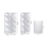 Maxbell Plastic Desktop Stationary Organizer Paint Markers Pen Holder Rack White