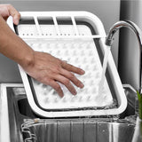 Maxbell Collapsible Dish Drainer Dish Drying Rack Portable Dinnerware Organizer