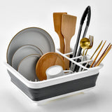 Maxbell Collapsible Dish Drainer Dish Drying Rack Portable Dinnerware Organizer