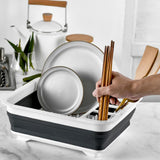 Maxbell Collapsible Dish Drainer Dish Drying Rack Portable Dinnerware Organizer