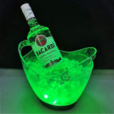 Maxbell LED Luminous Ice Bucket Beer Wine Whisky Cooler Barrel 2L for Club Bar Party