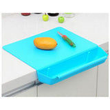 Maxbell Cutting Chopping Board with Trough Storage Case Detachable Non-Slip Blue