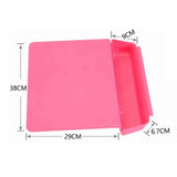 Maxbell Cutting Chopping Board with Trough Storage Case Detachable Non-Slip Rose Red