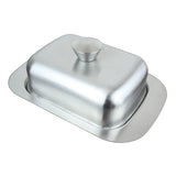 Maxbell Stainless Steel Butter Dish Serving Tray stainless steel  with lid Style01